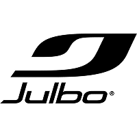Logo Julbo : Référence en Lunettes de Soleil et de Sport Logo noir de la marque Julbo avec un symbole graphique stylisé au-dessus du texte sur fond blanc.