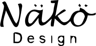 Logo Näkö Design : Identité Visuelle et Graphisme Épuré Logo Näkö Design noir sur blanc, alliant calligraphie élégante et typographie moderne.